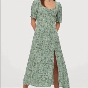 H&M green midi dress